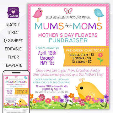 mums for mom mothers day flower sales fundraiser event for school pto pta ptc set gnome